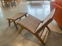 Vasto Garden Lounge Chair and Hocker Set - Clearance Limerick