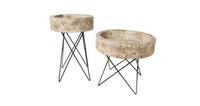 Folk Side Tables Set of 2 Folk Side Tables Set of 2