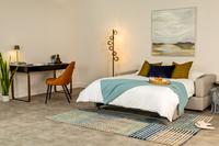 Visconti Leather Sofa Bed - Dark Grey