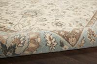 Living Treasures Rug LI16 Ivory/Aqua Living Treasures Rug LI16 Ivory/Aqua