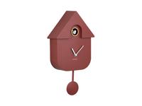 Modern Cuckoo Wall Clock - Red Ochre