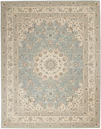 Living Treasures Rug LI15 Aqua/Ivory Living Treasures Rug LI15 Aqua/Ivory