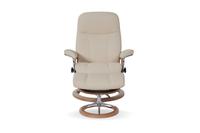 Stressless Consul Cream Medium Sig Recliner Chair and Stool