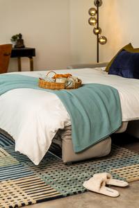 Visconti Leather Sofa Bed - Dark Grey