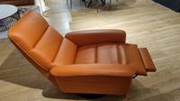 Egoitaliano Kelly Manual Recliner Swivel Leather Chair - Clearance Cork