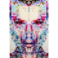 Pixel Face Glass Picture