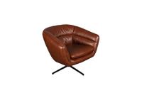Gilmore Berlin Chestnut Leather Swivel Chair