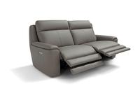 Giorgia 3 Seater Recliner Sofa Leather Grey Giorgia 3 Seater Recliner Sofa Leather Grey