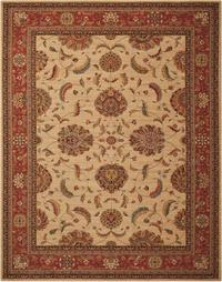 Living Treasures Rug LI04 Ivory/Red Living Treasures Rug LI04 Ivory/Red