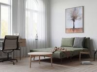 Selena 2 Seater Fabric Sofa Bed Olive Green