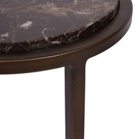 Iota Accent Table Brown Marble