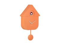 Modern Cuckoo Wall Clock - Orange