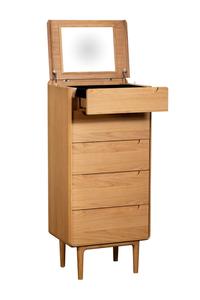 Remington 5 Drawer Tall Chest with Mirror