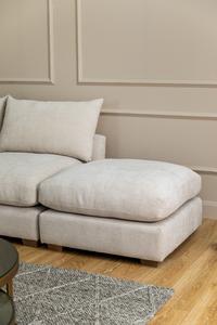 Girona Combi Sofa LHF Digby Beige with Free Footstool Girona Combi Sofa LHF Digby Beige with Free Footstool
