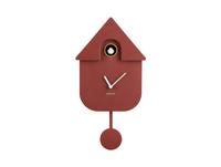 Modern Cuckoo Wall Clock - Red Ochre