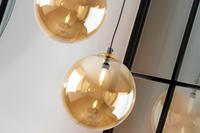 Spherical Amber Glass Ceiling Pendant Spherical Amber Glass Ceiling Pendant