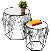 Cobweb Black Side Table Set of 2 Cobweb Black Side Table Set of 2