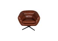 Gilmore Berlin Chestnut Leather Swivel Chair