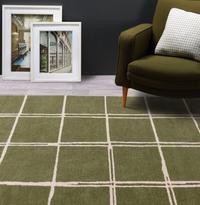 Albany Rug Grid Olive