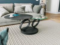 Astra Eolia Black and Glass Coffee Table Astra Eolia Black and Glass Coffee Table
