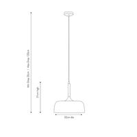 Anke Matte Cream Domed Metal Pendant Anke Matte Cream Domed Metal Pendant