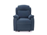 Boston Power Rise and Recline Armchair Herringbone Navy