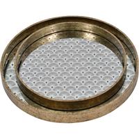 Gold Deco Scallop Antique Trays