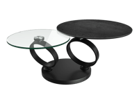 Astra Eolia Black and Glass Coffee Table Astra Eolia Black and Glass Coffee Table