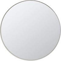 Greige Round Mirror