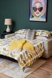 Visconti Leather Sofa Bed - Warm Grey