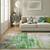 Concept Looms LUX08 Washable Rug Ivory Green