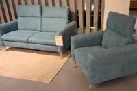 Egoitaliano Dusk Sofa with 1 seat recline and armchair - Clearance Limerick