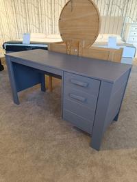 Louis Desk Brushed Steel Grey - Clearance Cork