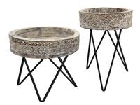 Folk Side Tables Set of 2 Folk Side Tables Set of 2