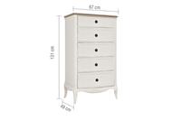 Amelie 5 Drawer Tallboy