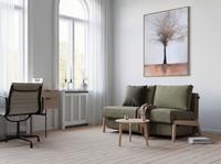 Selena 2 Seater Fabric Sofa Bed Olive Green