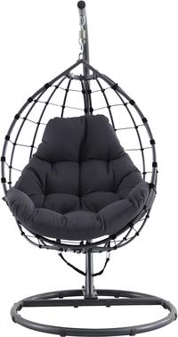 Shelton Garden Hanging Chair Anthracite