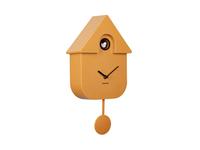Modern Cuckoo Wall Clock - Ochre Yellow