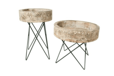 Folk Side Tables Set of 2