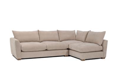 Girona Combi Sofa LHF Digby Beige with Free Footstool