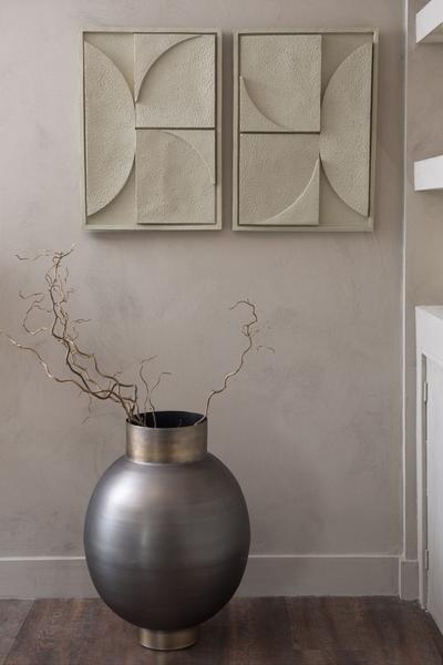 Set of 2 Geometric 3D Wall Art Panels