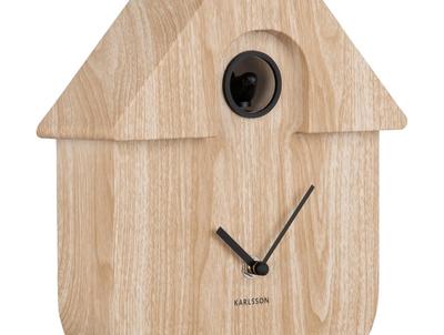 Modern Cuckoo Wall Clock - Light Wood