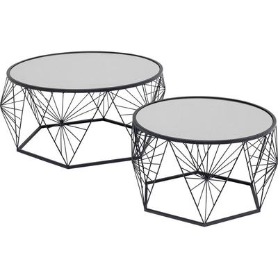 Cobweb Black Coffee Table Set of 2