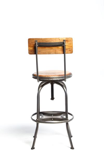 Reclaimed Bar Stool with Back Rest