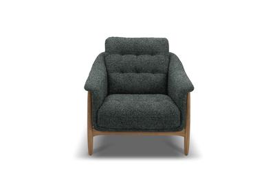 Cambari Chair and Footstool Darwin Charcoal
