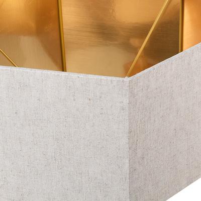 Gold Hexagon Table Lamp with Shade