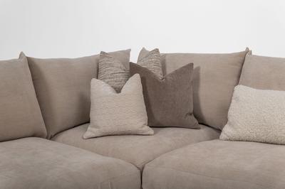 Girona Combi Sofa RHF Digby Beige with Free Footstool