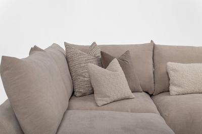 Girona Combi Sofa RHF Digby Beige with Free Footstool