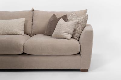 Girona Combi Sofa RHF Digby Beige with Free Footstool