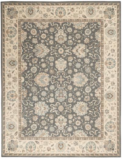 Living Treasures Rug LI16 Grey/Ivory